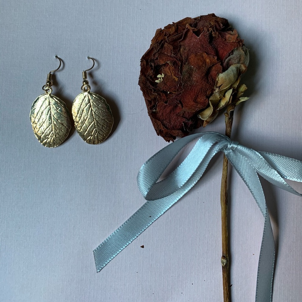 Gold Feather Earring